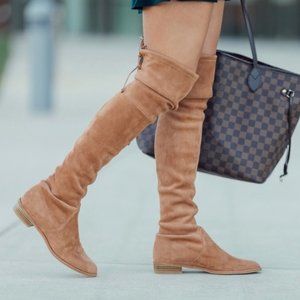 Stuart Weitzman over the knee boot in Toffee